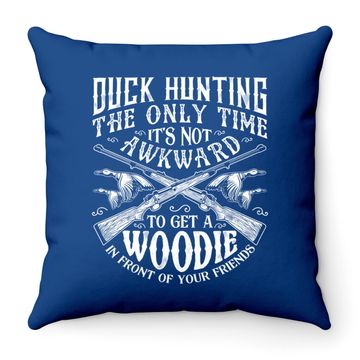 Discover Duck Hunting Friends Throw Pillow