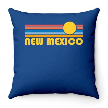 Discover New Mexico Retro Sunset Throw Pillow