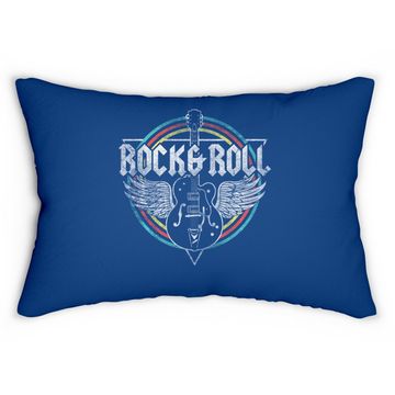 Discover Rock & Roll Guitar Wings Music Lumbar Pillow