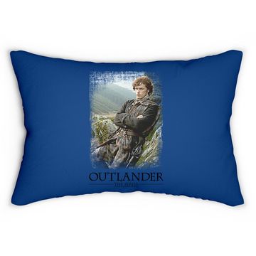 Discover Outlander Jamie With Series Logo Lumbar Pillow