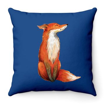 Discover Watercolor Fox Throw Pillow