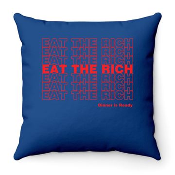 Discover Rich Dickman Eat The Rich Throw Pillow