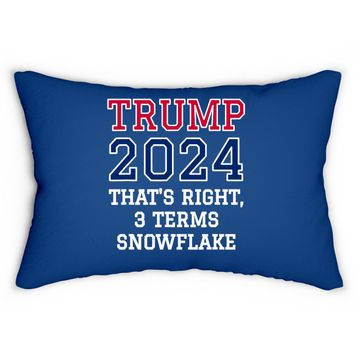 Discover Trump Snowflake Red White & Blue Lumbar Pillow