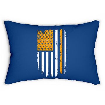 Discover American Flag Beekeeping - Beekeeper - Honey Bee Lumbar Pillow