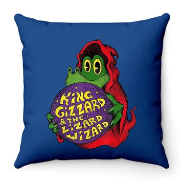 Discover King Gizzard The Lizard Gift Wizard Throw Pillow