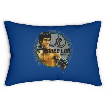 Discover Bruce Lee Expectations Signature Quote Lumbar Pillow