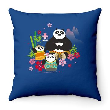Discover Kung Fu Panda Po And Pandas Floral Throw Pillow