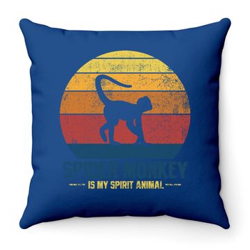 Discover Spider Monkey Vintage Throw Pillow