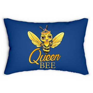 Discover Queen Bee Crown Cute Honey Bee Hive Gift Beekeeping Lumbar Pillow