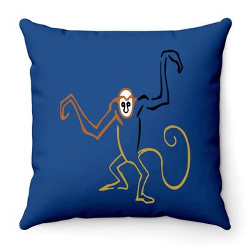 Discover Crazy Monkey Throw Pillow
