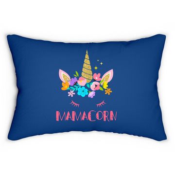 Discover Funny Mamacorn Unicorn Lumbar Pillow