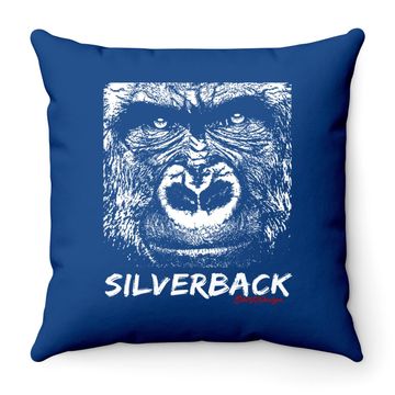 Discover Silverback Gorilla Throw Pillow