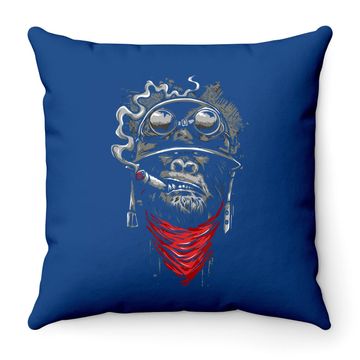 Discover Gorilla Smoking A Cigar Powerful Animal Throw Pillow