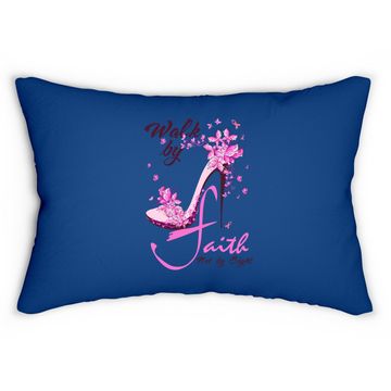 Discover Walk By Faith Not By Sight 2 Corinthians 5:7 Bible Verse Lumbar Pillow