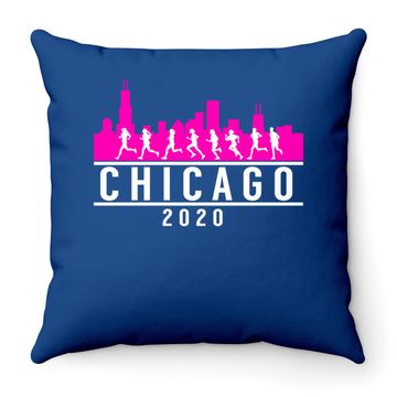 Discover Chicago Skyline Runners Throw Pillow