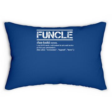 Discover Cool Uncle Gift Uncle B-day Present Funcle Definition Uncle Lumbar Pillow