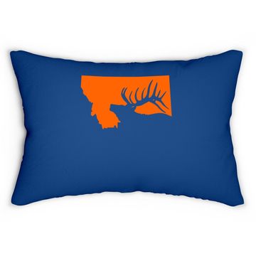 Discover Montana Elk Hunting Lumbar Pillow