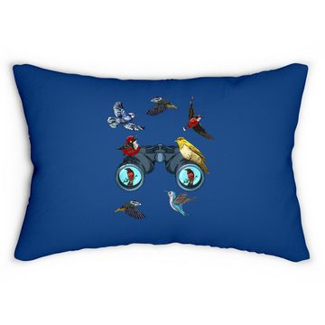 Discover Birdwatching Bird Nerd Great Bird Watcher Lumbar Pillow Binoculars