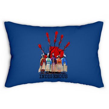Discover Native American Indigenous Red Hand Lumbar Pillow