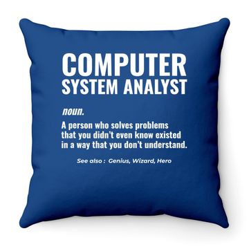 Discover Computer System Analyst Problem Solver Geek Throw Pillow