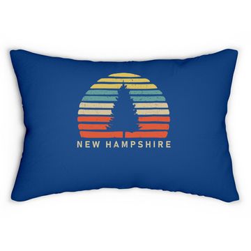 Discover Retro Sunset New Hampshire Lumbar Pillow