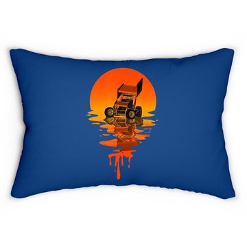 Discover Vintage Retro Style Sprint Car Racing Lumbar Pillow