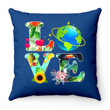 Discover Love World Earth Day 2021 Environmental Saving The Planet Throw Pillow
