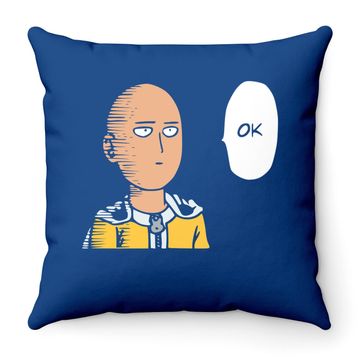 Discover One-punch Anime Saitama Throw Pillow