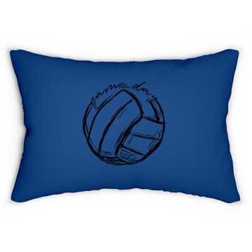 Discover Volleyball Game Day For Volleyball Lovers Lumbar Pillow