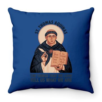 Discover St Thomas Aquinas Catholic Throw Pillow
