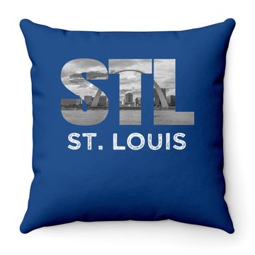 Discover Downtown St Louis Missouri Skyline Art Gateway Arch Throw Pillow