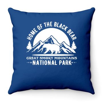 Discover Great Smoky Mountains National Park Us Black Bears Vintage Throw Pillow