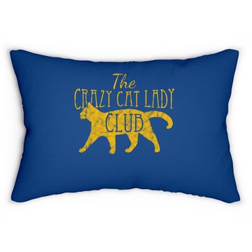 Discover The Crazy Cat Lady Club Distressed Lumbar Pillow