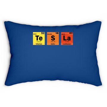 Discover Tesla Periodic Table Te S La Lumbar Pillow