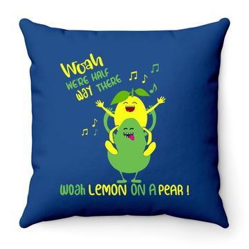 Discover Lemon On A Pear Meme Foodie Throw Pillow