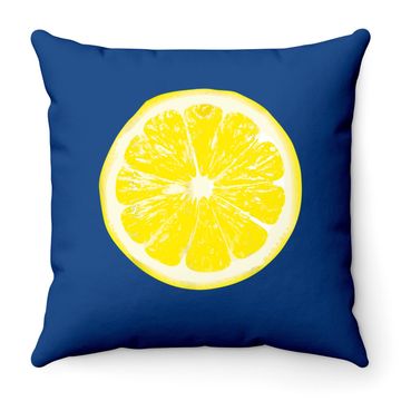 Discover Halloween Yellow Lemon Costume Fruit Throw Pillow