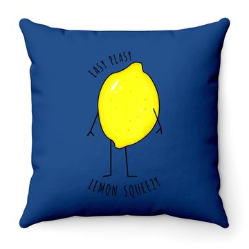 Discover Easy Peasy Lemon Squeezy Throw Pillow