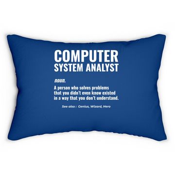 Discover Computer System Analyst Problem Solver Geek Lumbar Pillow