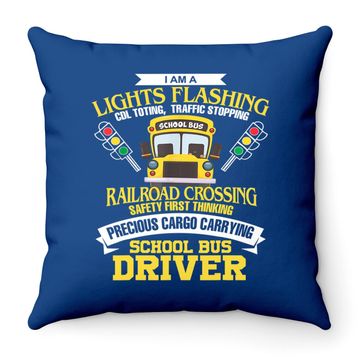 Discover I'm A School Bus Driver School Bus Driver Gift Throw Pillow