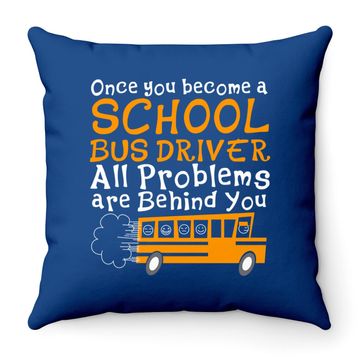 Discover School Bus Driver Throw Pillow