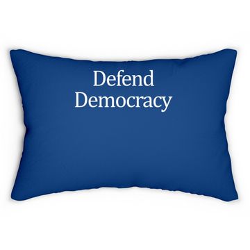 Discover Defend Democracy Lumbar Pillow