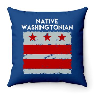 Discover Vintage Hometown Washington D.c Throw Pillow