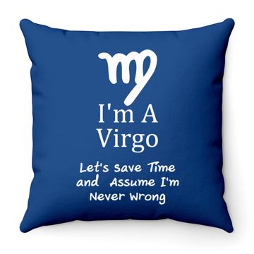 Discover I'm A Virgo Zodiac Throw Pillow