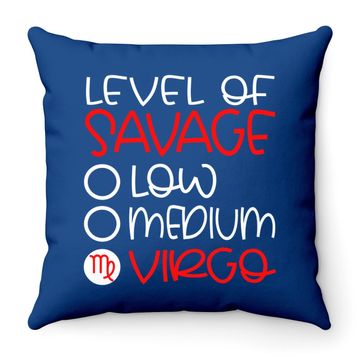 Discover Virgo Zodiac Sign Birthday Savage August September Throw Pillow