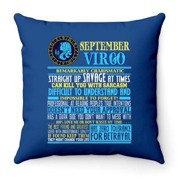 Discover Virgo Facts September Virgo Throw Pillow