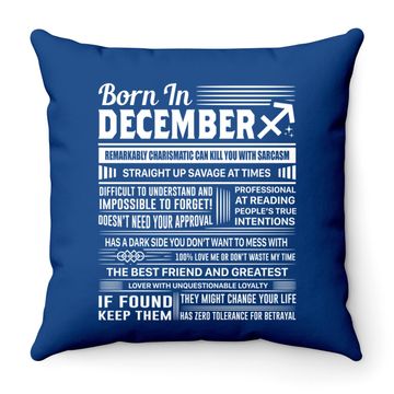 Discover Born In December Sagittarius Throw Pillow