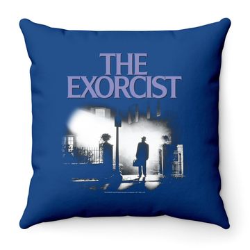 Discover The Exorcist Purple Logo Throw Pillow