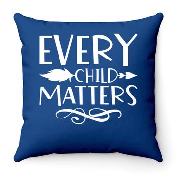 Discover Every Child Matters Native Indigenous Education Orange Day Throw Pillow
