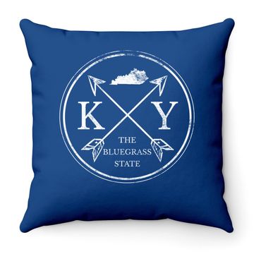 Discover Kentucky Ky The Bluegrass State Throw Pillow