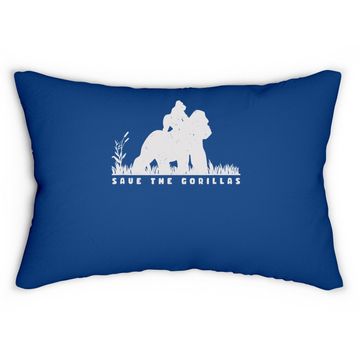 Discover Save The Gorillas Mama & Baby Gorilla Lumbar Pillow